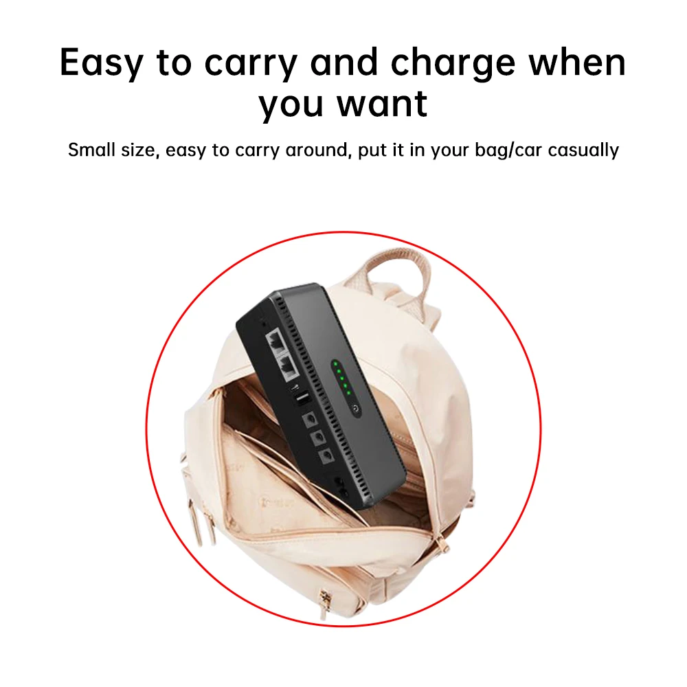 5V 9V 12V UPS Battery Backup 8800mAh Mini Portable Uninterruptible Power Supply WiFi Router/Cat/Switch/Camera/Mobile Phone