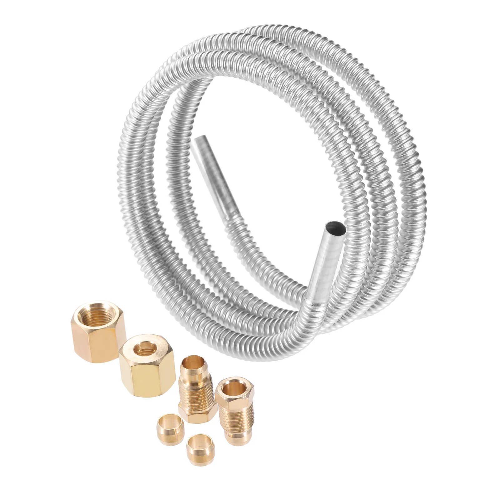 1/4" OD Flexible Pilot Tube Line 915mm & Compression Fittings Male Female Nut Replace For Robertshaw Honeywell Gas Valves Tubing