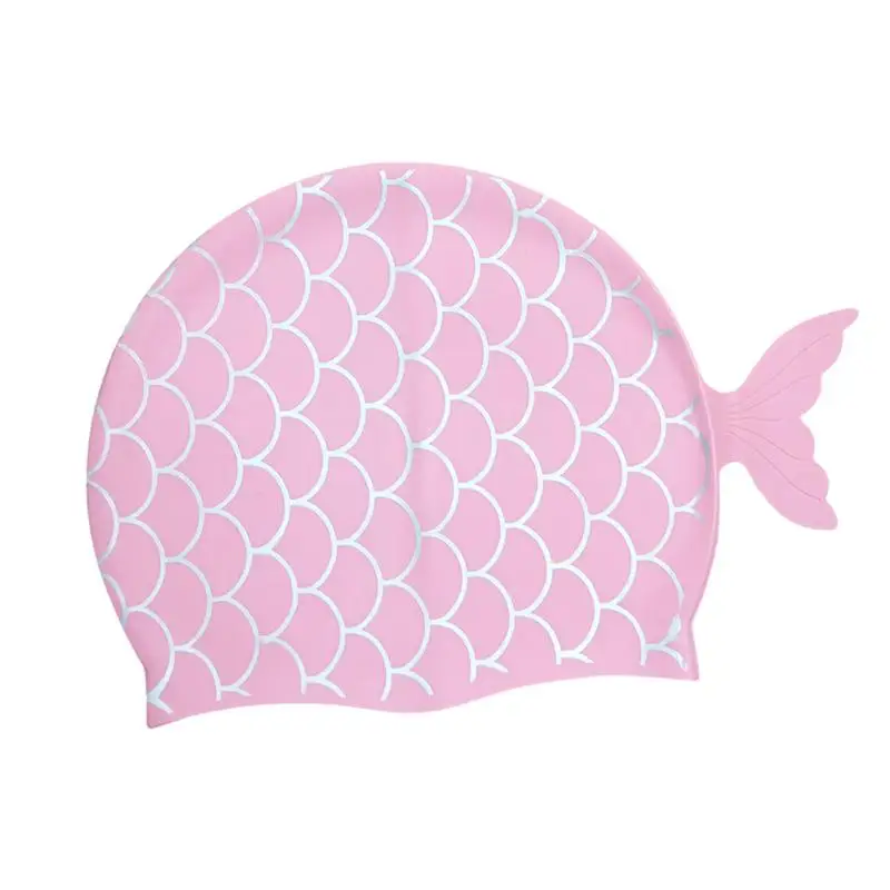 

Swimming Hat For Kids Silicone Mermaid Style Bathing Hat For Girls Kid Swim Hat Comfortable And High Elasticity Swim Accessories