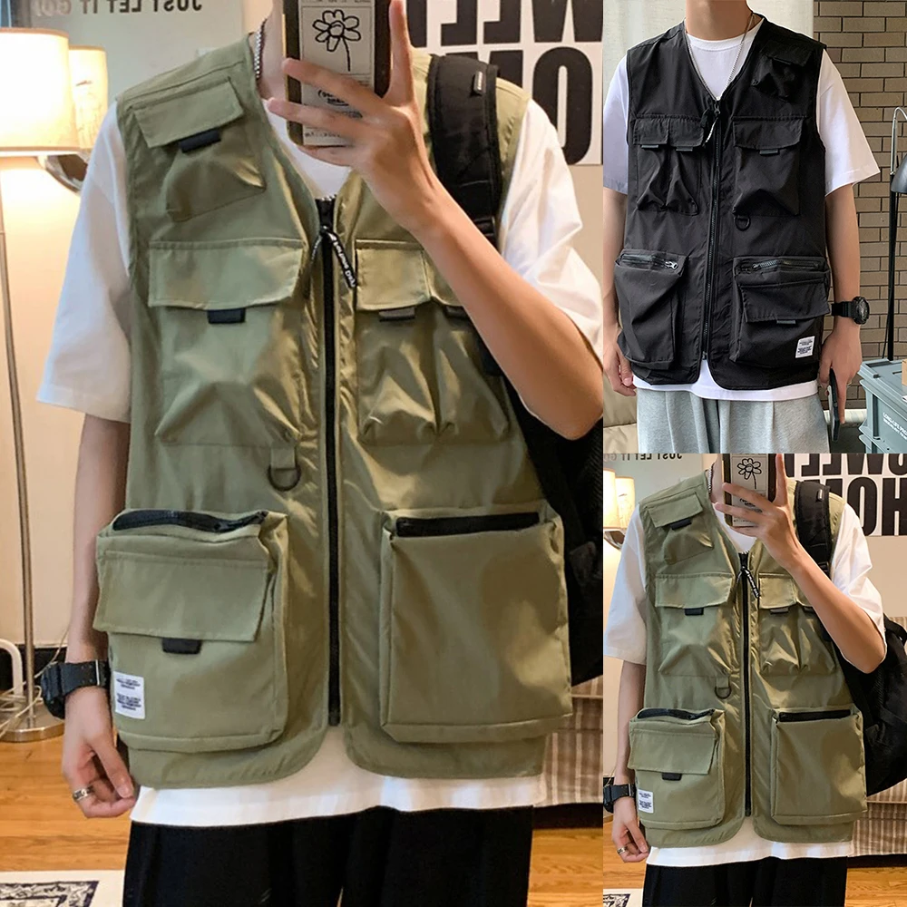 Description Picture 2 of itemFashionable Mens Jackets Waistcoat Comfortable Indoor Multi Pocket M~2XL Office Outdoor Sleeveless Solid Color Vest