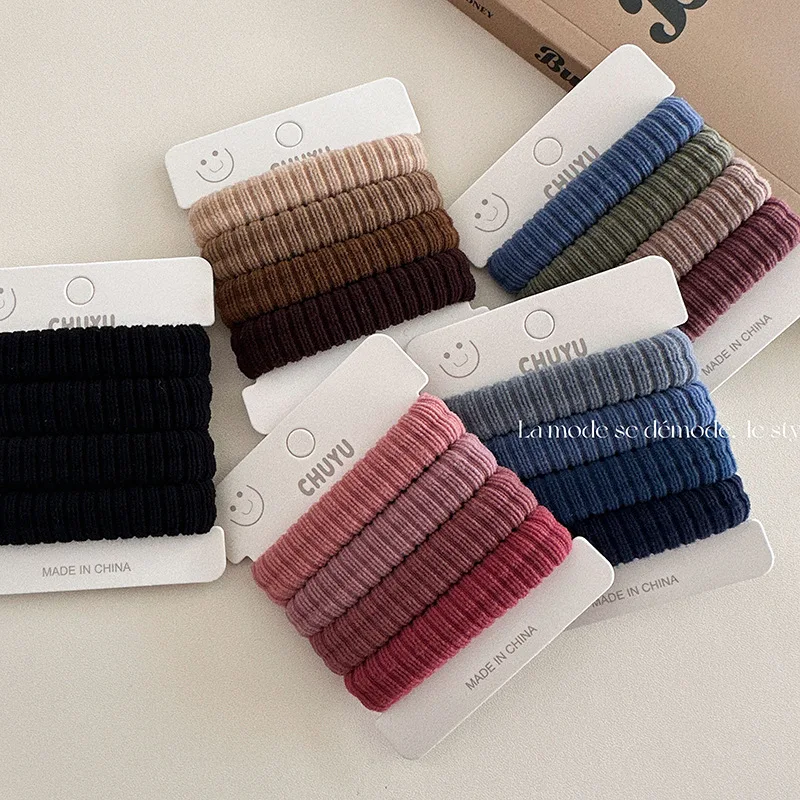 

Soft and Non-Hurt Hair Towel Hair Band Seamless High Elastic Durable Women's Hair Rubber Band Simple Ponytail Hair String