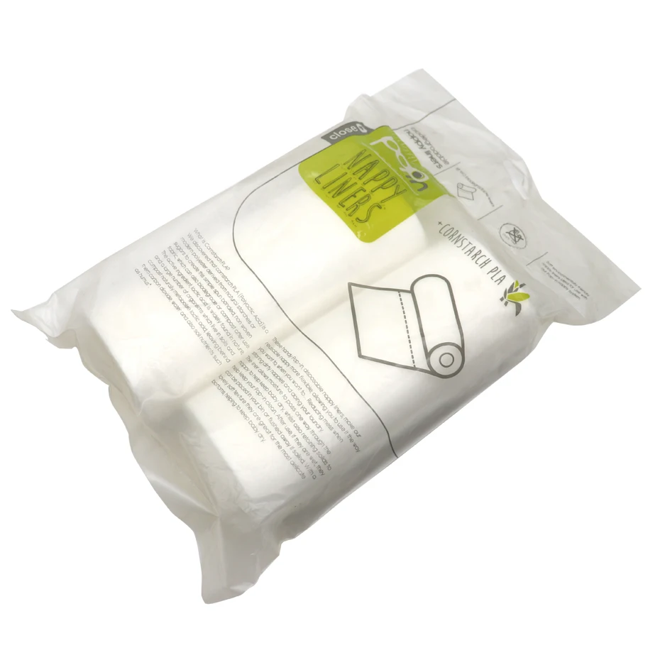 Close Pop-in Twin-Pack of Soft Plant Based Biodegradable Nappy Liners (160 sheets) Eco-Friendly for Cloth Diapers