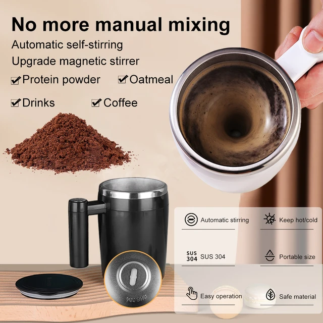 Automatic Self Stirring Magnetic Mug 304 Stainless Steel Coffee