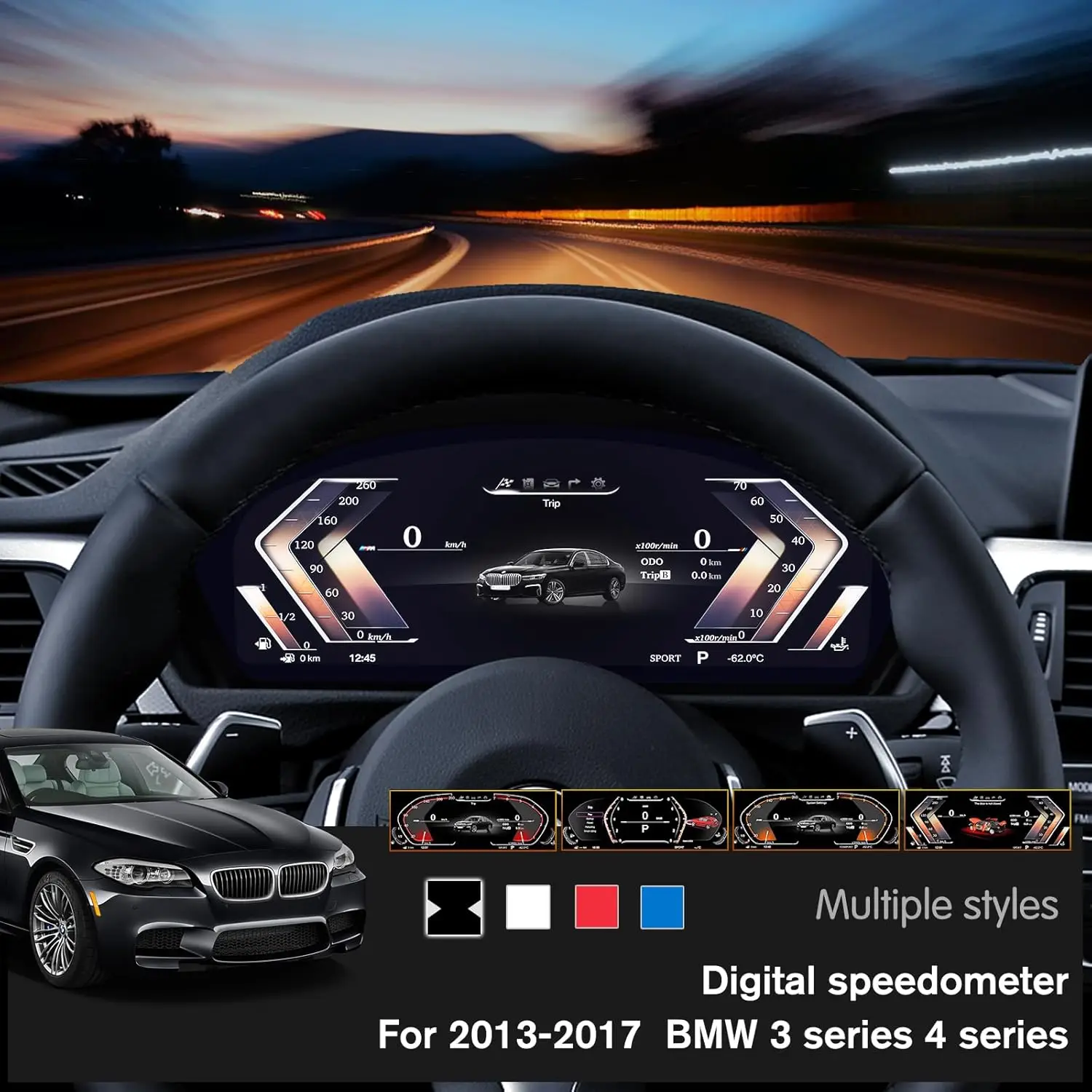 Digital Instrument Cluster Display For BMW F30 F31 GT-F34 F32 F33 F36 Speedomete