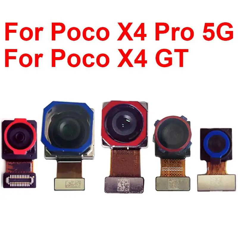 

Primary Rear Front Camera For Xiaomi Pocophone POCO X4 GT X4 Pro 5G Back Main Front Selfie Facing Camera Flex Cable Parts