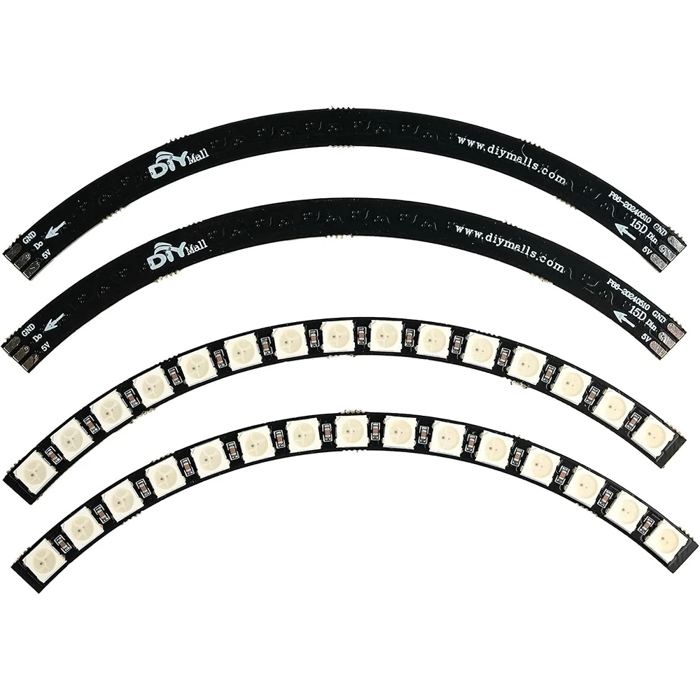 60 비트 RGB LED 링 60 X WS2812 WS2812B 5050 Arduino RPI용 통합 드라이버 SK6812가 있는 링 램프 조명