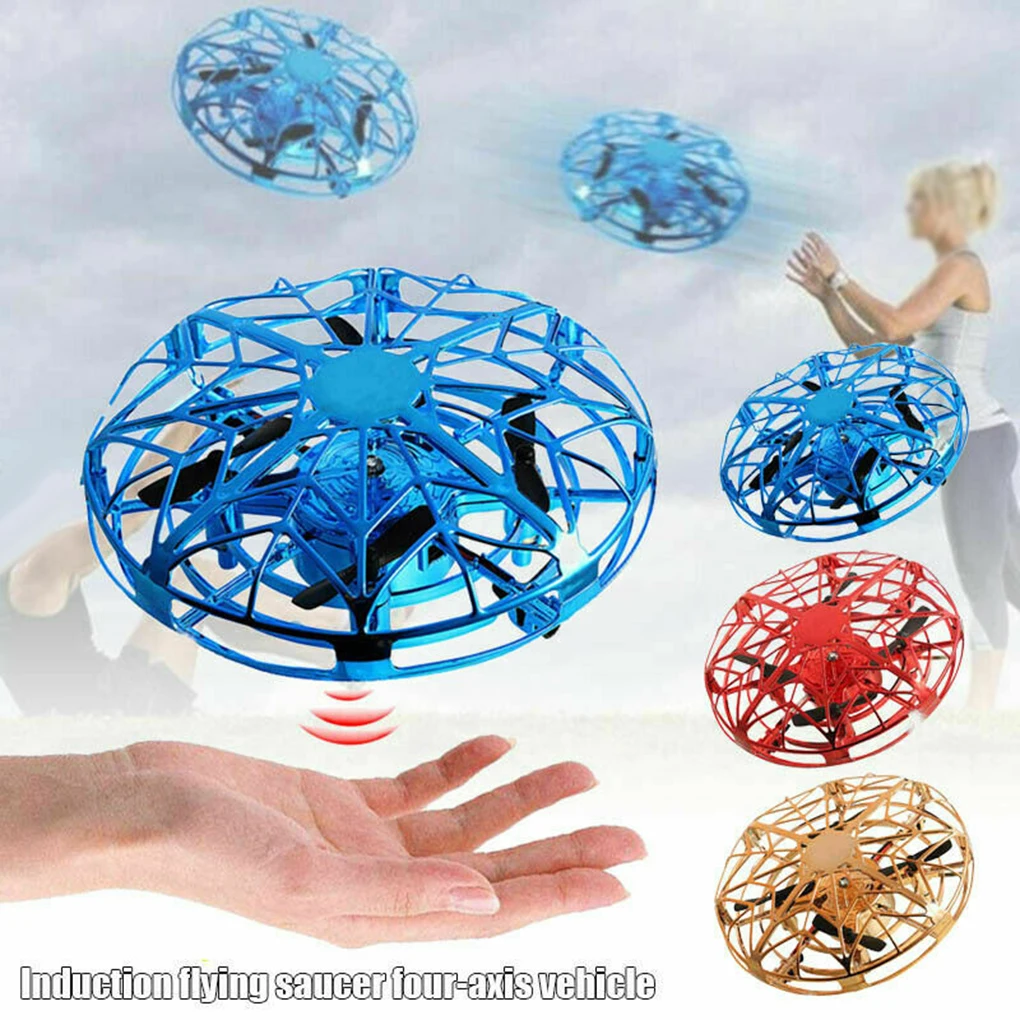 ZK20 Magical Fingertip Flying Ground Amphibious Gyro Levitation Induction Gyro UFO Drone Adult Decompression Toys Kids Gift Toys