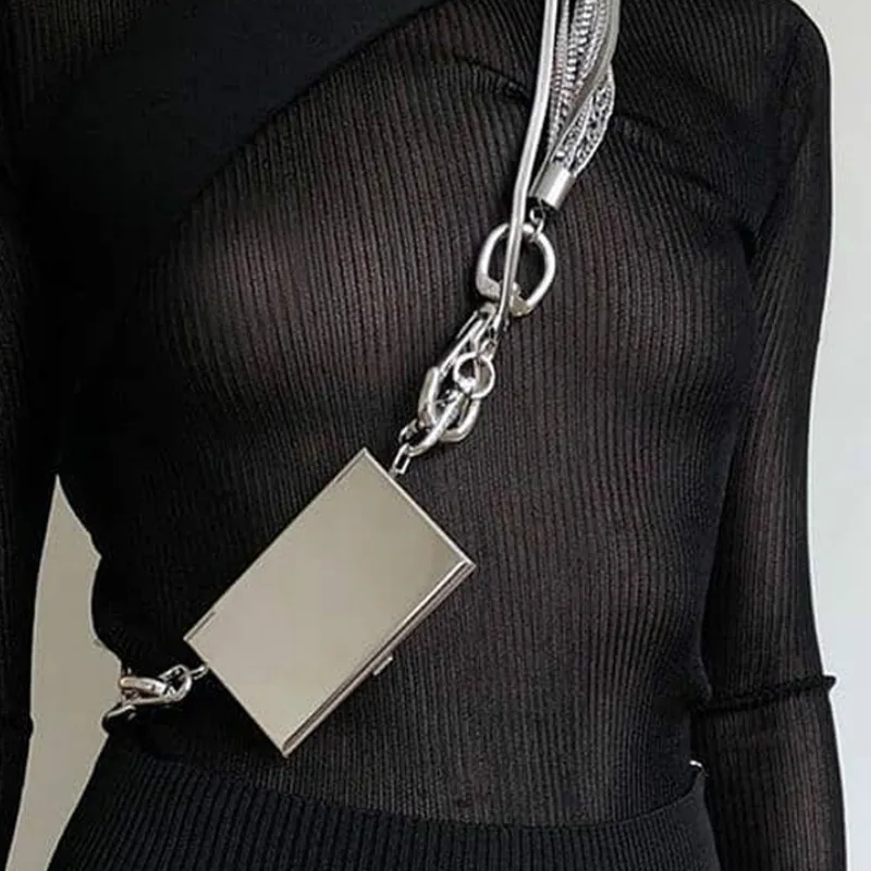 Women Bag 2020 New Metallic Flap Chains Fashion Hasp Mirror Shoulder Bags Euro-America Style Luxury Designer Bag Night Club
