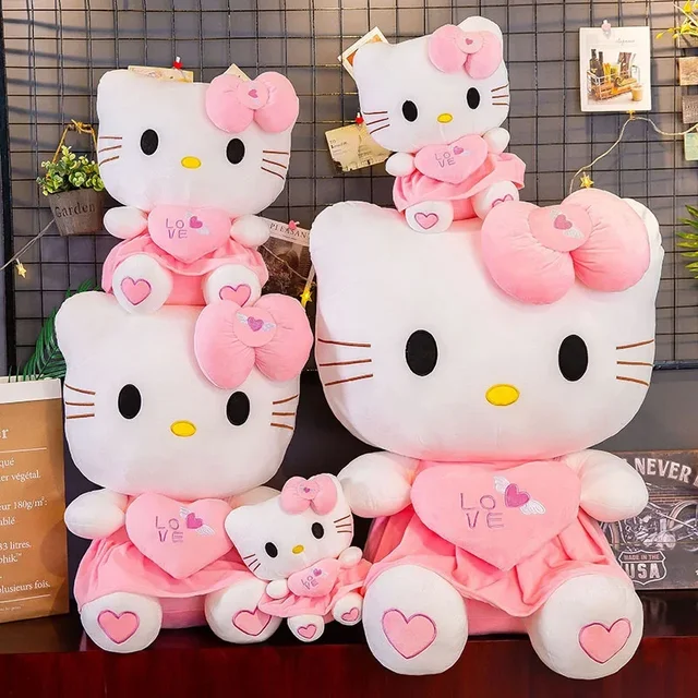 Hello Kitty Plush Stuffed Toys 25-55cm Cute Anime Cartoon Soft Pillow Doll For Children Birthday Xmas Gifts