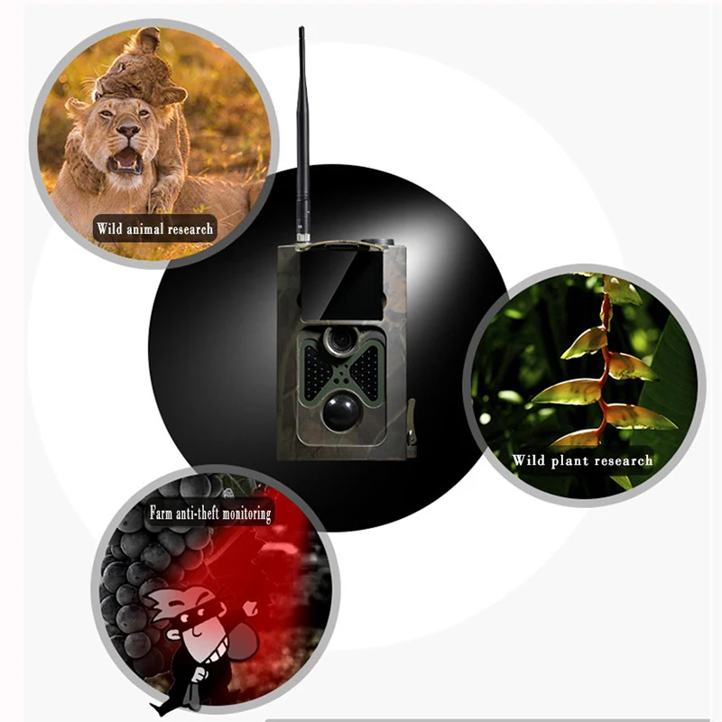 HC-550M 2G MMS Hunting Trail Camera Infrared Night Vision Camera for Wildlife Research & Farm Monitoring Real-time Transmission