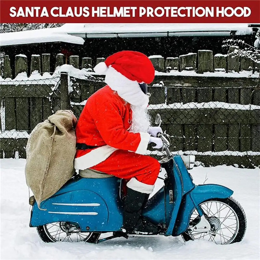 Motorcycle Helmet Hat Christmas Cover Motorbike Funny Heeds Crazy Case Crash For Outdoor Under Full Helmets Christma