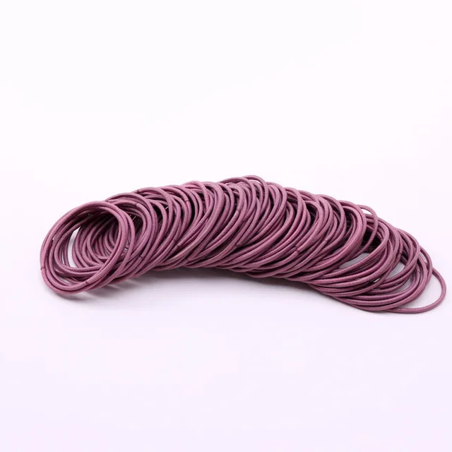 30/50/100pcs Hair Tie Girls with Black Hair Tie High Elastic Rubber Band for Women Men Thin Hair Tie Hair Accessories Hair Ties Purple