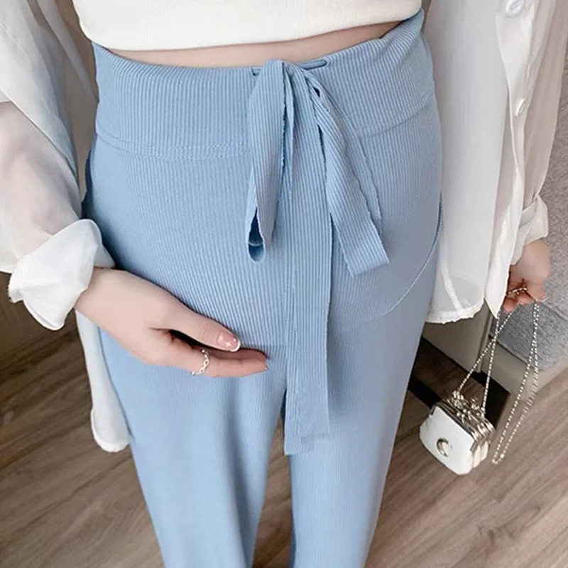 Plus Size Maternity Pant Summer Maternity Ice Silk Pant Summer Maternity Wear Wide-leg Pant Thin Outer Wear Loose Pleated Pant 4