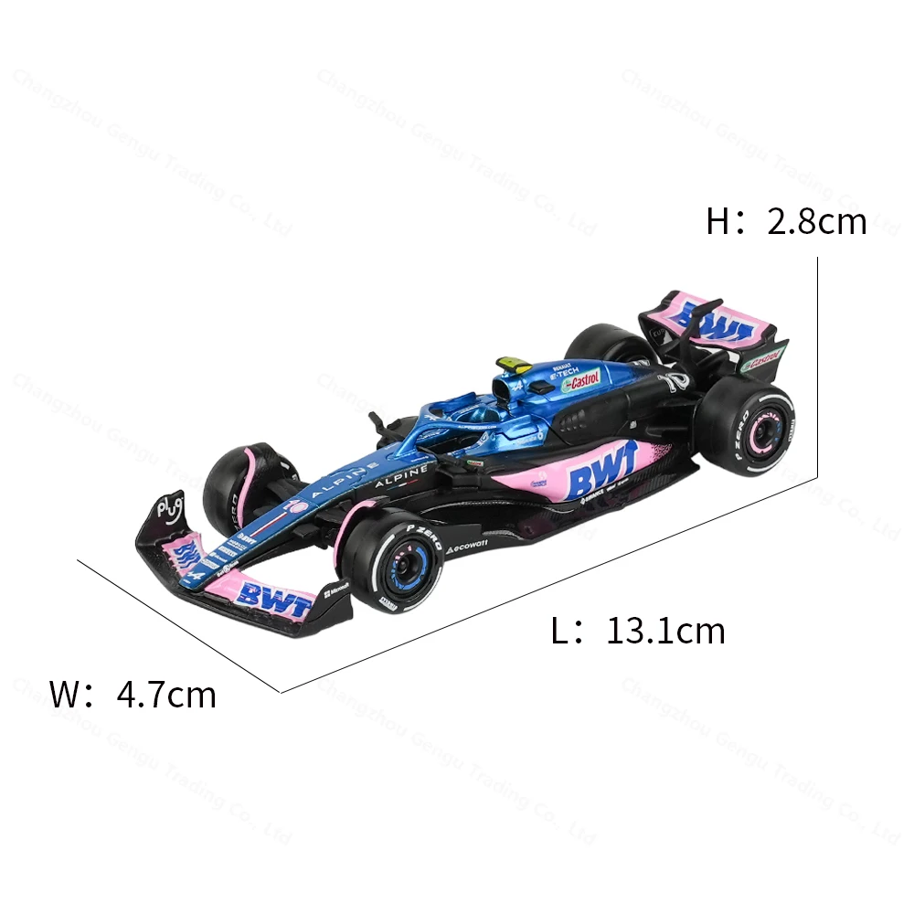 Bburago 1:43 BWT Alpine 2023 A523 #10 #31 F1 Racing Formula Car Static Simulation Diecast Alloy Model Car 2