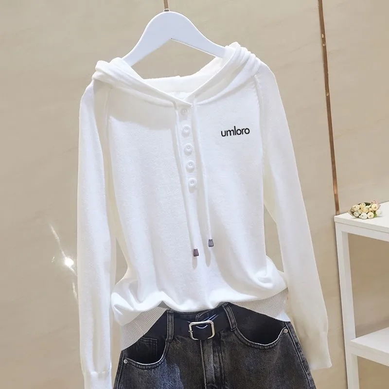 골프용품 Luxury Brand Golf Knit Women Golf Wear Autumn New Sweater Fashion Hooded Cultivate Oneself Top Women Clothes