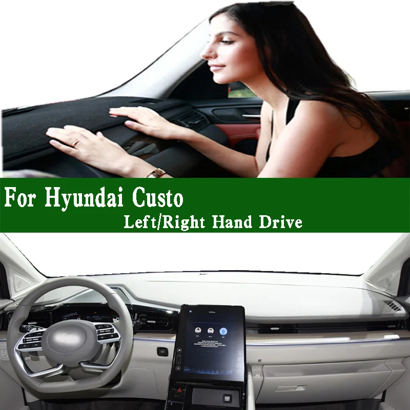 

For Hyundai Akan Rilis Custo Car-Styling Dashmat Dashboard Cover Instrument Panel Sunscreen Insulation Protective Anti-Dirt Pad