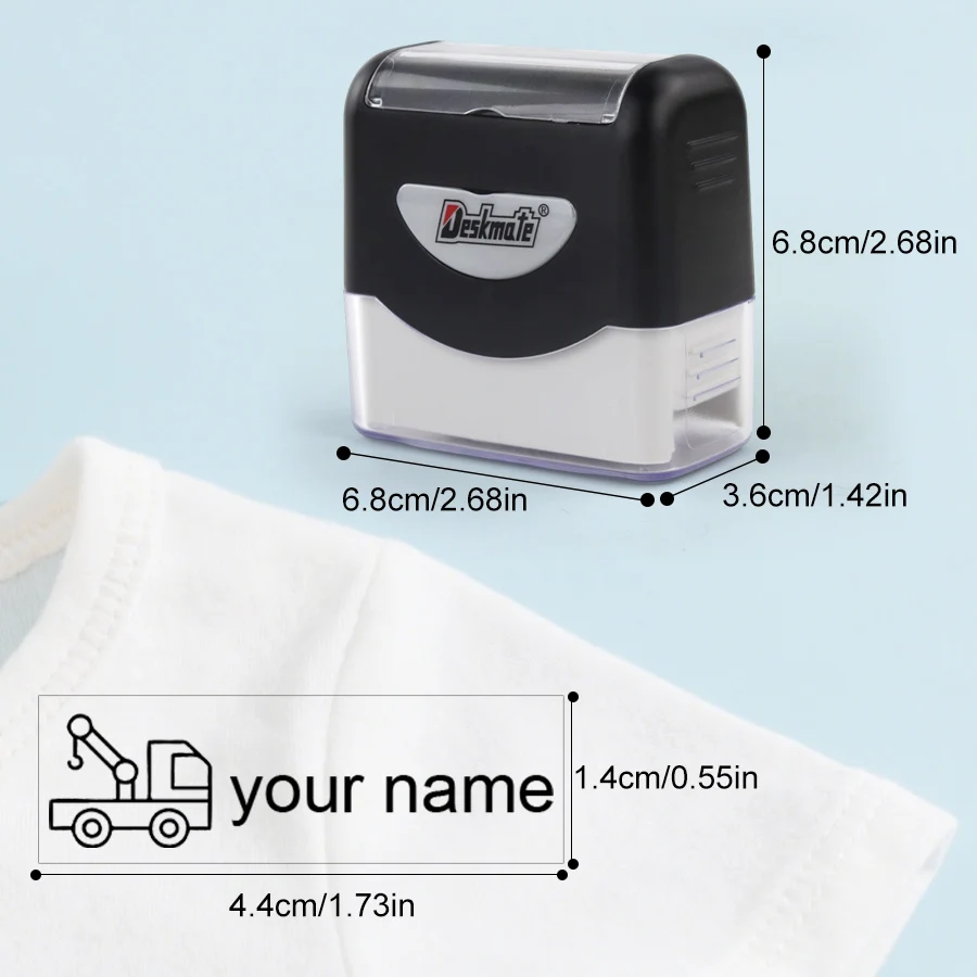 Sello Personalizado Para Ropa De Niños - Autoentintable, Impermeable Y Con Nombre