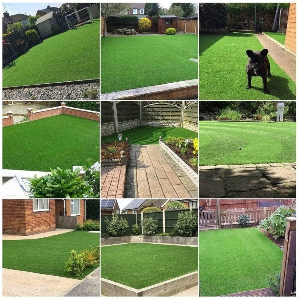 0.7inch Realistic Artificial Grass Turf Synthetic Faux Astroturf Rug 5FTX14FT for Pet Indoor Outdoor Carpet Balcony Garden Lawn