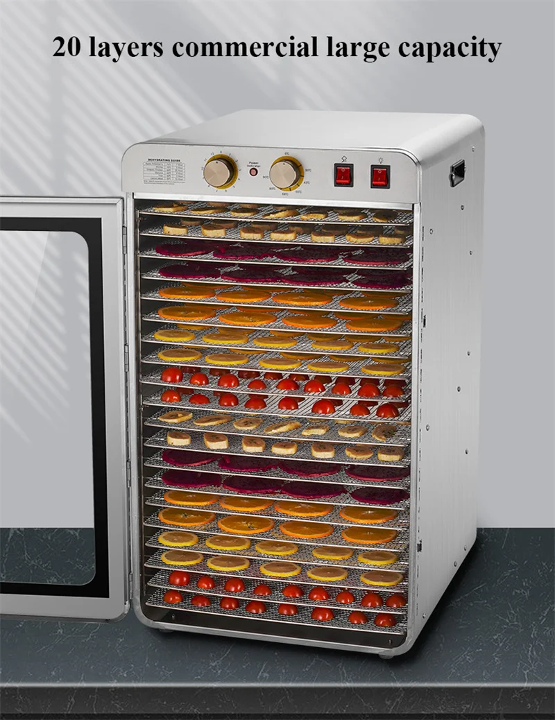 New 20-layer Food Drying Machine Fruit Dryer Dehydration Meat Drying Oven Machine with Ozone Function Commercial or Home Use 3