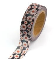 1PC 10M Decorative Beautiful Daisy Flower Washi Tape for DIY Scrapbooking Journal Stickers Masking Tape Cute Stationary Supplies 1