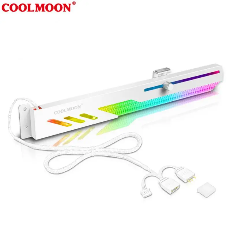 COOLMOON-GT8 ׷ ī 귡Ŷ, 5V ARGB Ƽ ̽   GPU Ȧ äο ARGB   ĵ