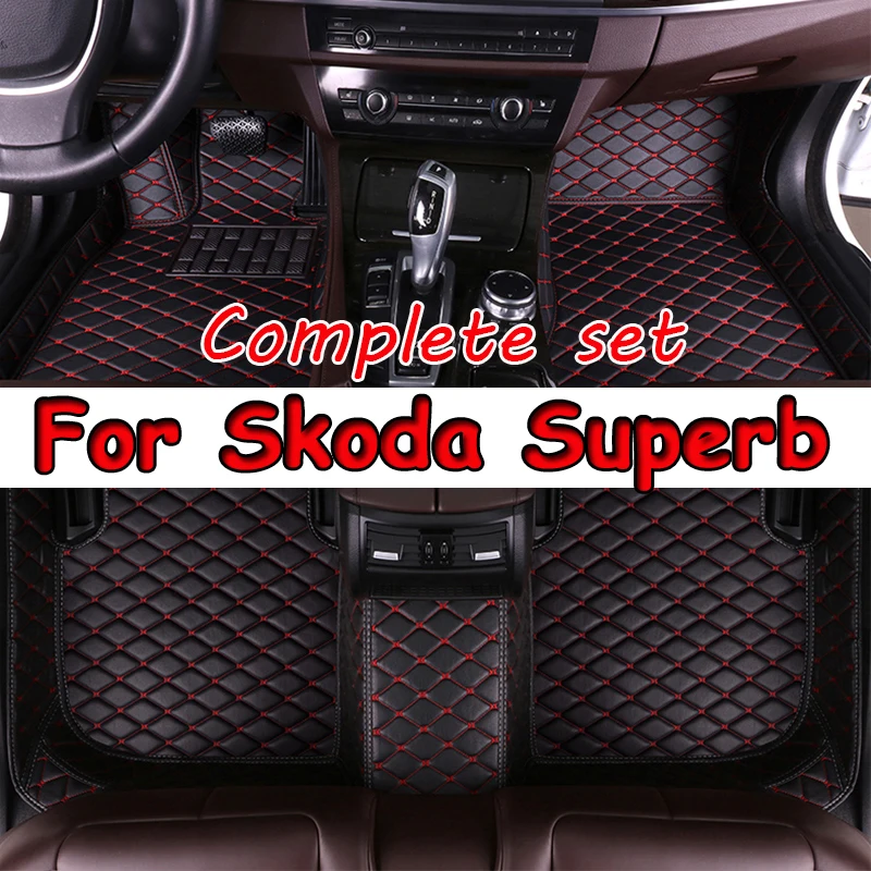 Car Mats For Skoda Superb B8 3V 2016~2022 2021 2020 Carpets Rugs