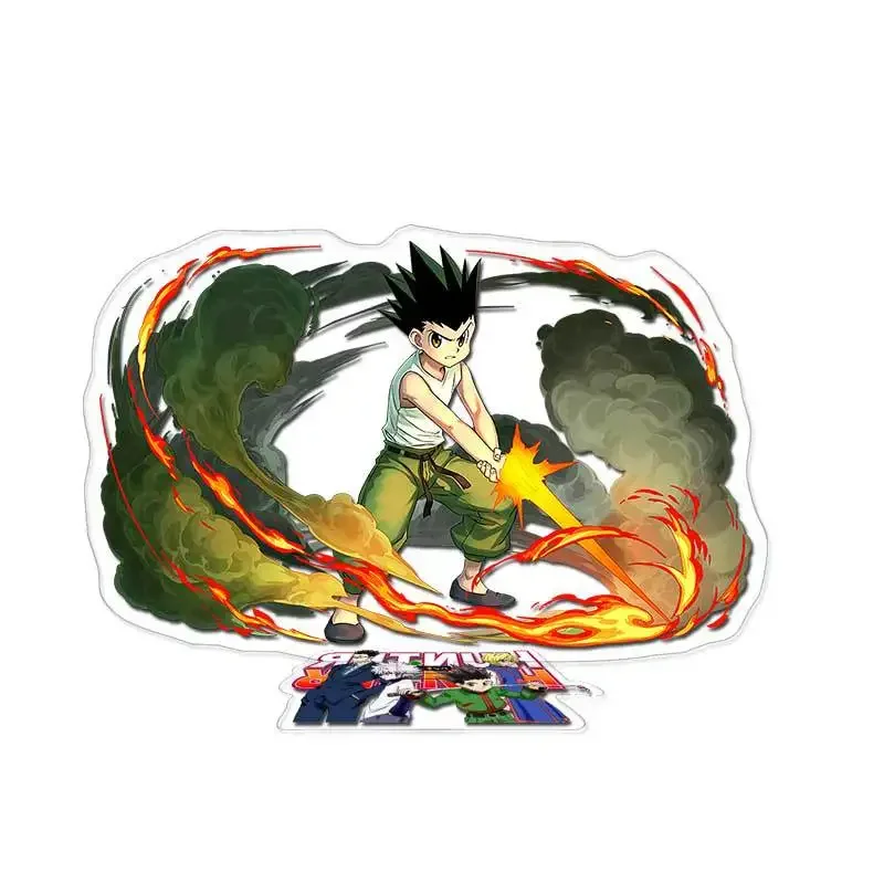 Anime Ornament Figures Anime HUNTER&times;HUNTER GON&middot;FREECSS Killua Zoldyck Kurapika Hisoka Meruem Kite Stand Figures Accessories Cosplay Cartoon Badge