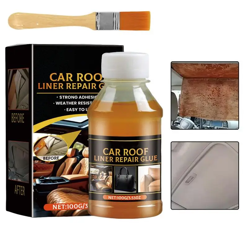 Cars Headliner Fabric Glue Artificial Leather Glass Glue All-Purpose Wooden Crafts Adhesive Quick Drying Cloth Roof Repair Glue