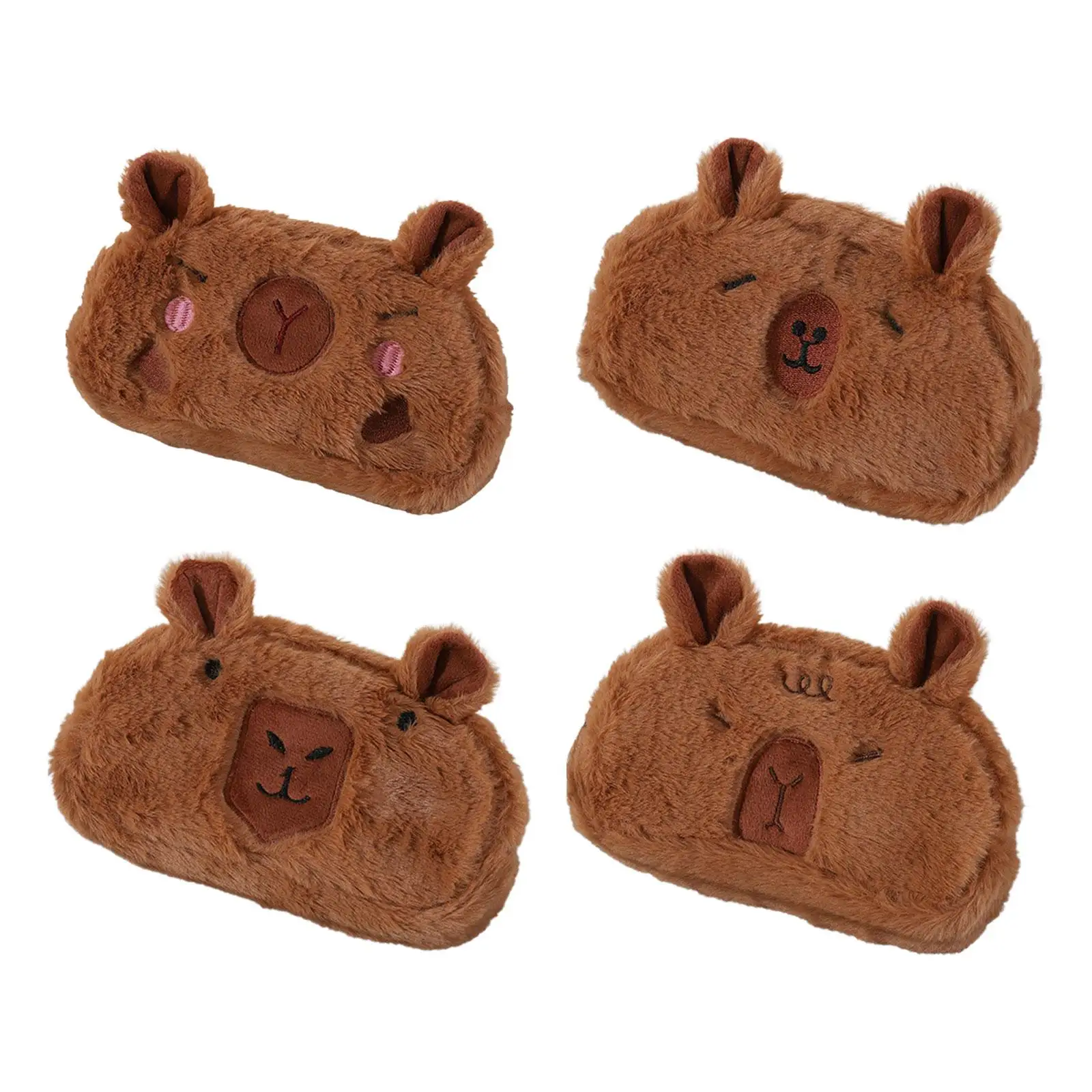 Capybara 모양의 봉제 연필 케이스, 펜꽂이 연필 파우치, 성인 선물, 남아용