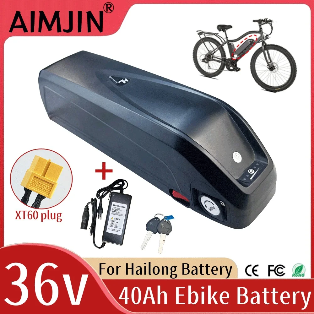 

New 36v for Hailong 40ah Electric Bicycle Ncr18650b 500w-3000w Motor Lithium Battery