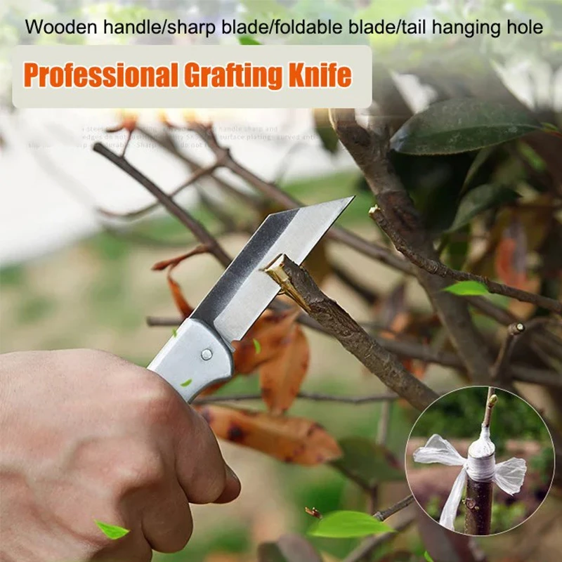 Foldable Grafting knife 4Cr14 Gardening Pruning Knife Tools Bonsai Grafting Pruning Hand Cutting