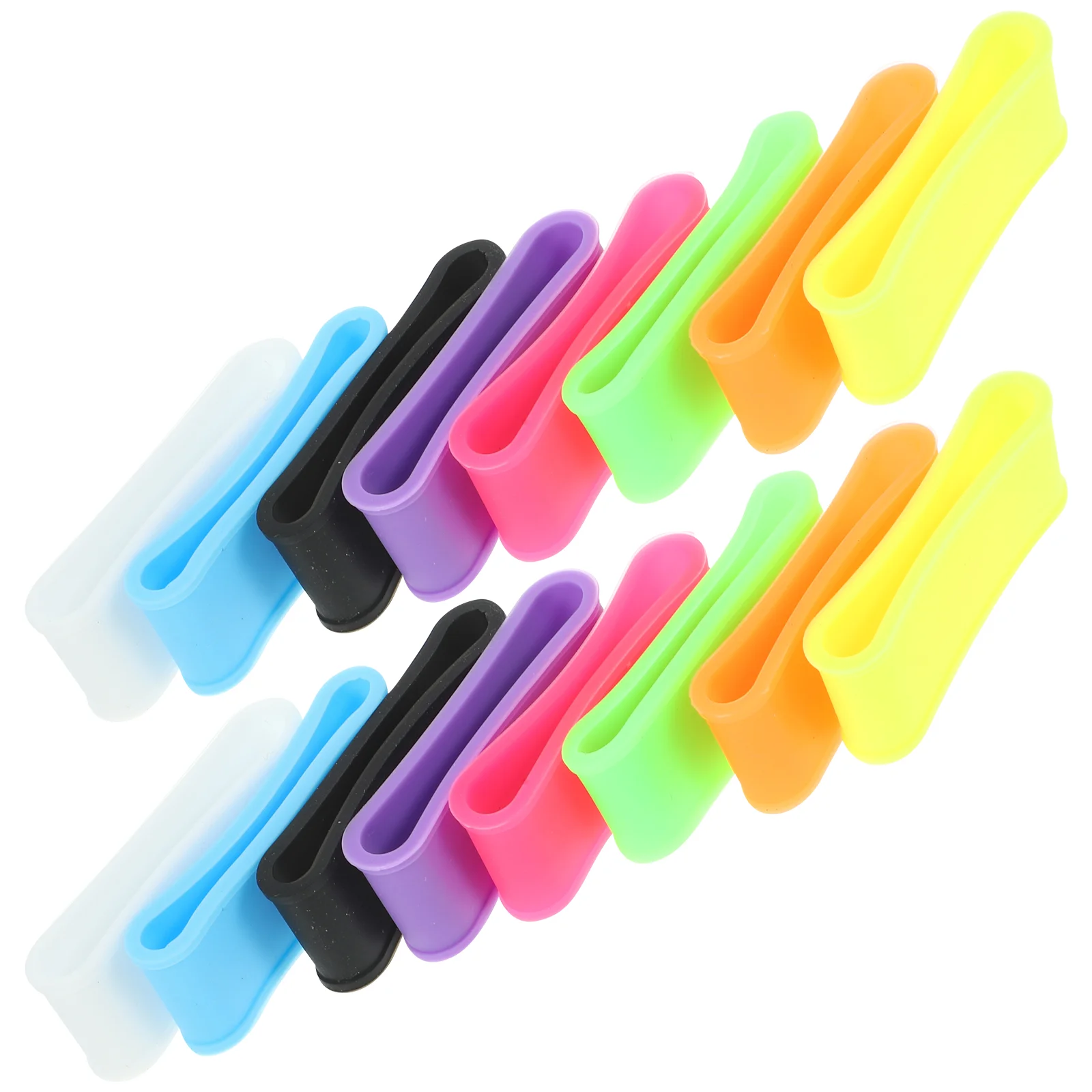 

Pickleball Paddle Grip Tape Tennis Racket Universal Silicone Fixed Ring Elastic (random Color 16pcs)