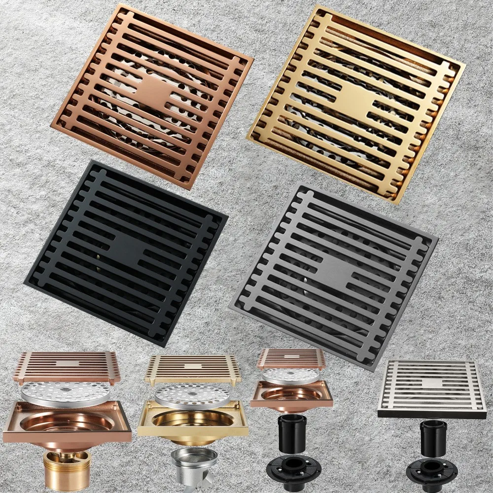 

10 см, дренаж для пола для семейного туалета, ванной комнаты, стандартный антизапаховый дренаж, сетчатый фильтр с резьбовым адаптером и резиновой муфтой