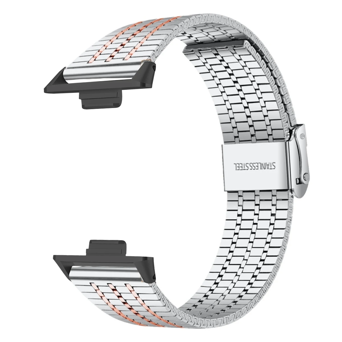 Premium Stainless Steel Bracelet Strap for Smartwatches - Sleek Metal Design Wristband