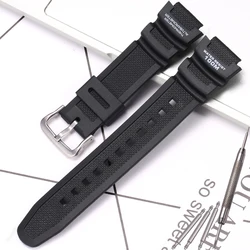 Durable 18mm Rubber Watch Band Strap Bracelet - 18mm (Black S)