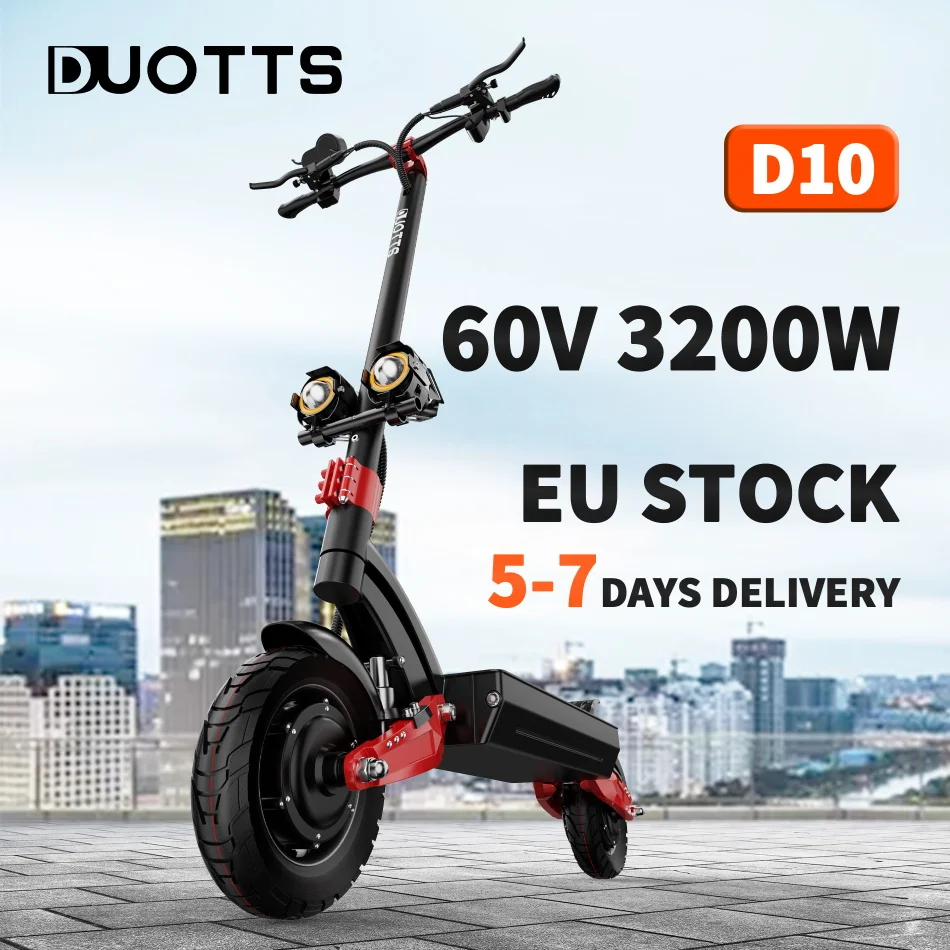 Electric Scooters On Sale For Black Friday Europe Warehouse Electric Scooter Duotts D10 3200w 60v 20.8ah Dual