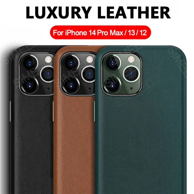 Iphone 14 Pro Max Leather Case  Iphone 14 Luxury Case Leather - Pu Leather  Iphone - Aliexpress