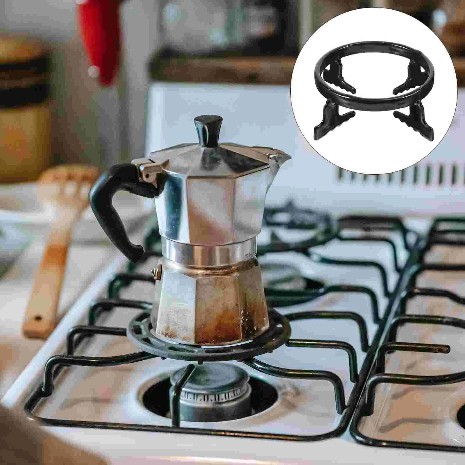 

Doitool Gas Stove Grates Gas Hobs Wok Ring Cast Iron Stove Trivets Non Slip Stove Trivets Support Ring Cooktop Range Pan