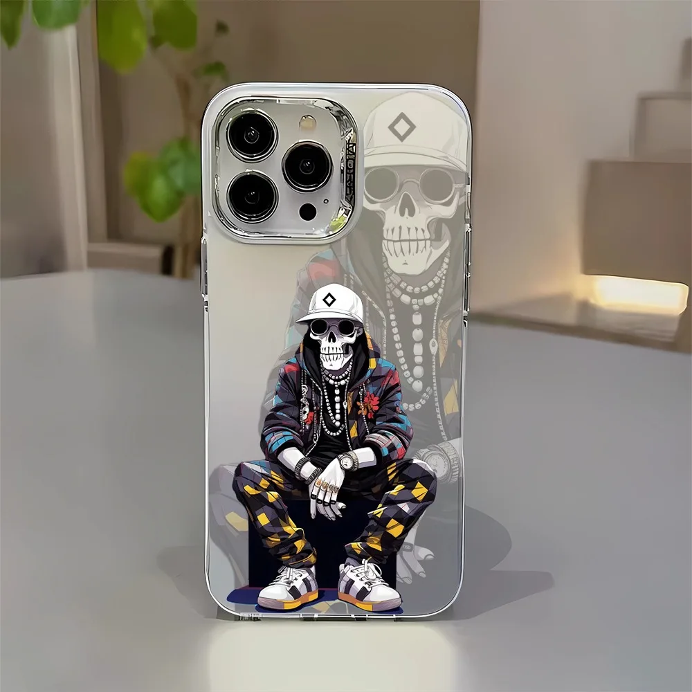 IPhone 15 Pro Max Case, Cool Cartoon Fashion, Skull Graffiti, Color Laser Printing Phone Case, Apple iPhone 14 Pro Max 13 12