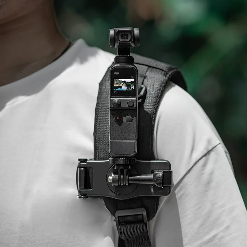 Zaino Clip 360 Gradi Ruotano Saldamente Staffa Fissa Per Dji Pocket 2/Osmo Pocket / Action 2 /Gopro/Insta360 Action Camera