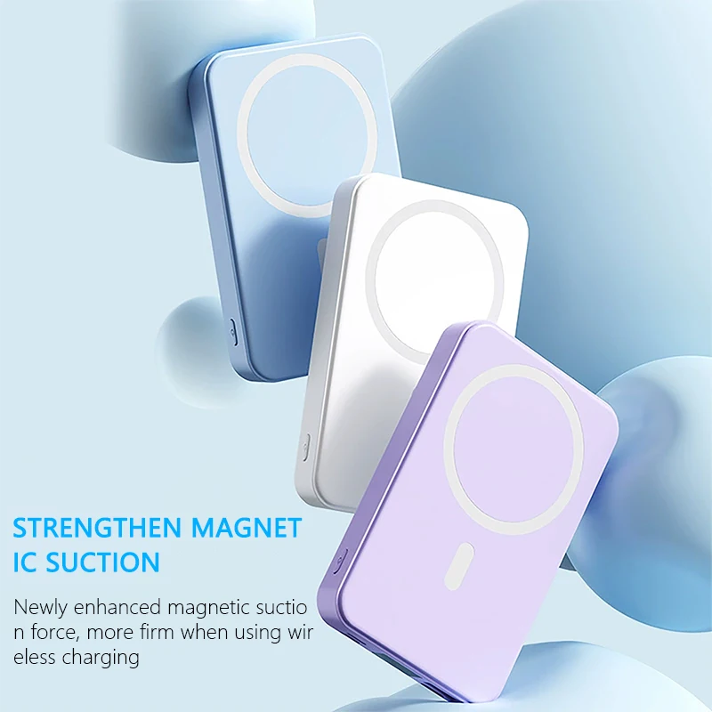 Powerbank 10000mAh Wireless PD15W / PD22.5W Bracket design Power bank Fast charge For Magsafe power bank For Power bank iphone 6