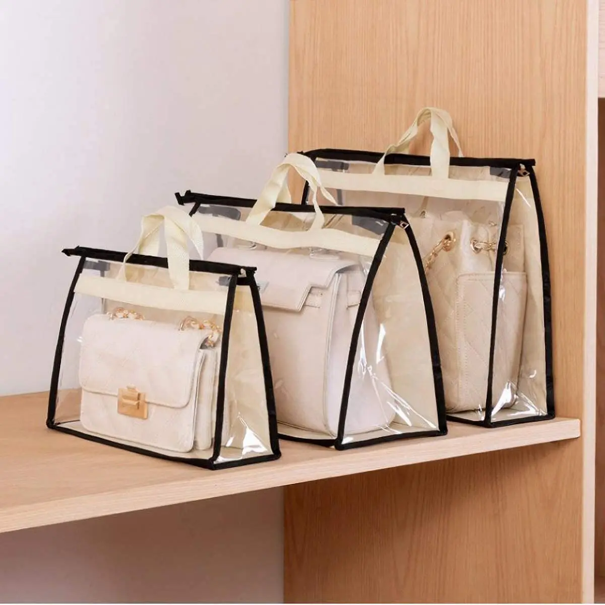 Handbag Storage Organizer Dust Bags Purses Handbags Dust Cover Closet Clear  Purse Protector Storage Bag Closet Bag Organizers