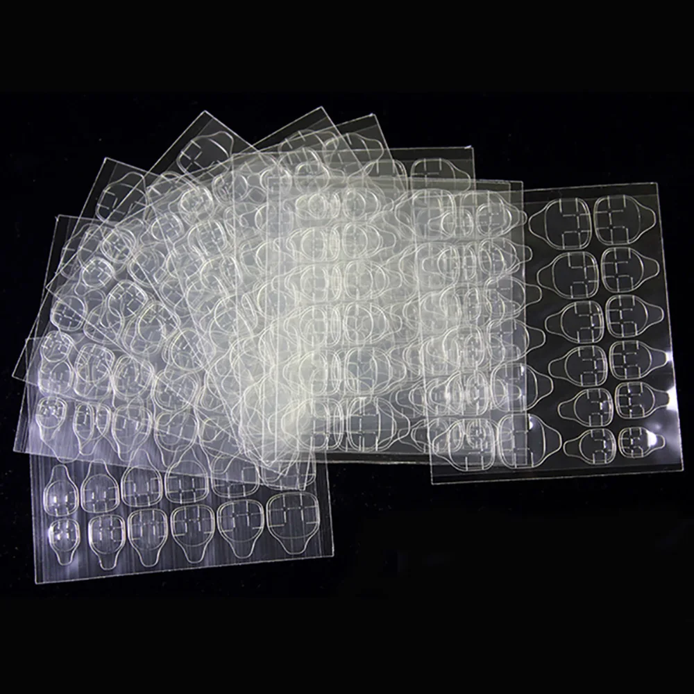 Jelly Gel Glue Nail Sticker Double Sided False Nail Art Adhesive Tape Glue Sticker Fake 240pcs/ 10 sheets nail stickers,nail art tools,nail decals