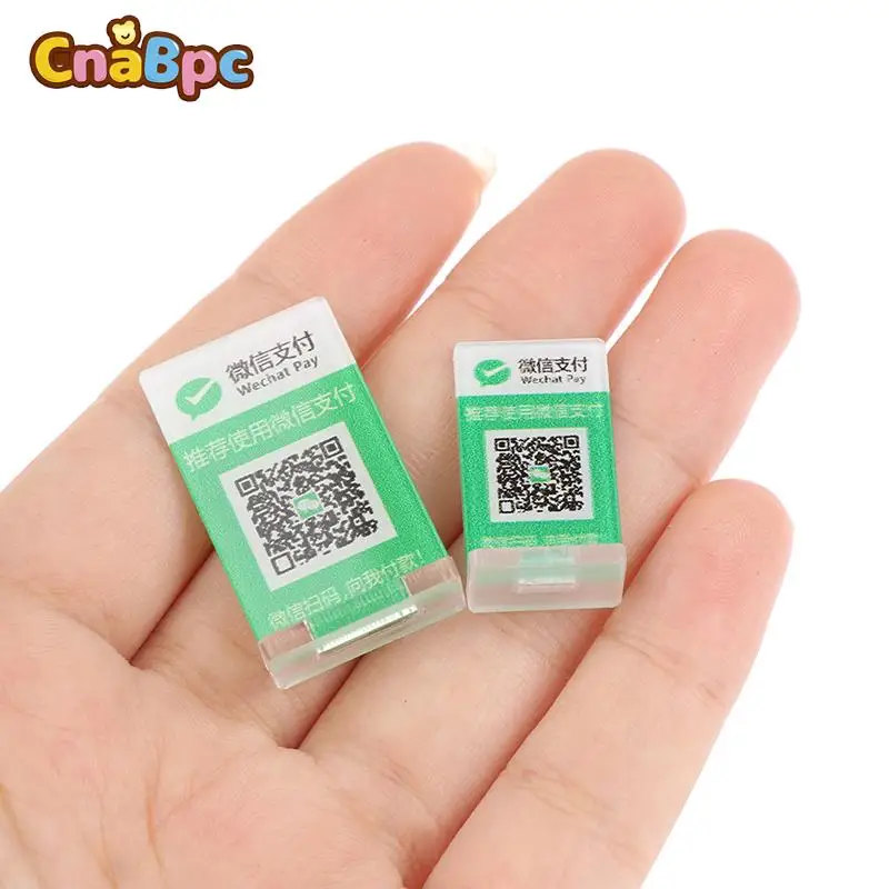 

1 шт. 1:6/1:12 миниатюрный кукольный домик с QR-кодом, миниатюрная модель с кодом платежа, модель супермаркета, сцена, декоративные аксессуары, ролевая игра, игрушка