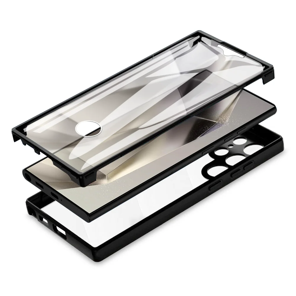 360 Double Sided Full Protection Clear Phone Case with Screen Protector