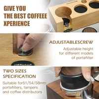 Coffee Tamping Station Portafilter Holder Walnut Wooden Base 51MM 54MM 58MM For Delonghi Breville Espresso Accessories Barista 4