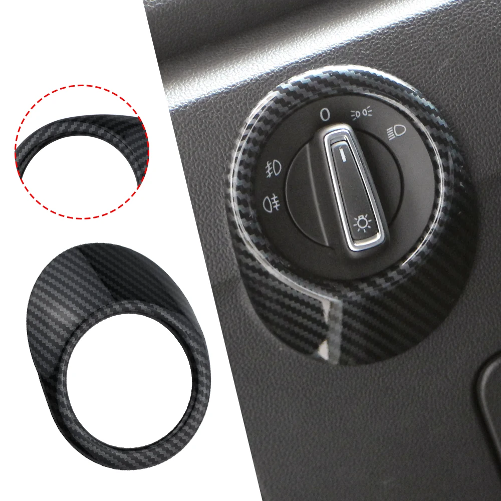 Per Volkswagen Vw T-Roc T Roc 2017-2022 Luce Frontale Interna Interruttore Di Regolazione Del Faro Copertura Trim Sticker Car Styling