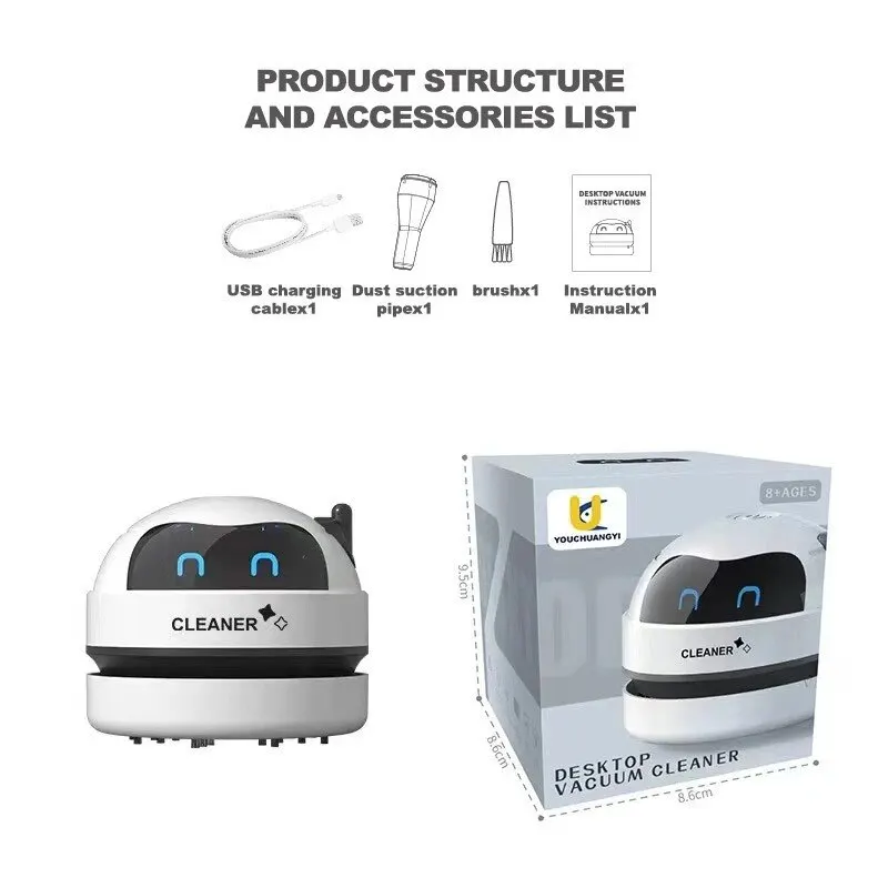Vacuum cleaner Desktop Mini rechargeable cleaner Rubber shavings keyboard cleaner Portable automatic dust extractor 6
