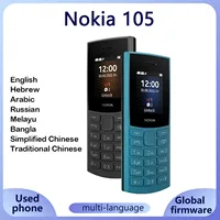 Nokia 105 4G 2023 Feature Phone Dual SIM Bluetooth 5.0 multi-language Hebrew Keyboard long standby used phone 1