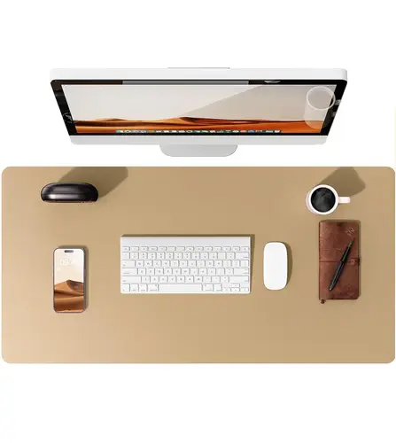 Large Mouse Pad,Office Desk Mat, Leather Desk Pad Protector, Non-Slip PU Leather Desk Blotter, Laptop Desk Pad - Image 15